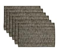 Sweet Home Collection Trends Two Tone 100% Cotton Woven Placemat (6 Pack), 13" x 19", Chocolate