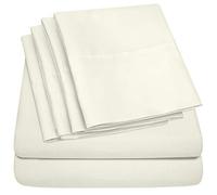 Sweet Home Collection Twin Size Bed Sheets - 4 Piece 1500 Supreme Collection Fine Brushed Microfiber Deep Pocket Twin Sheet Set Bedding - 1 EXTRA PILLOW CASES, GREAT VALUE, Ivory