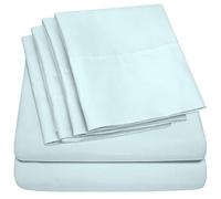 Sweet Home Collection Twin Size Bed Sheets - 4 Piece 1500 Supreme Collection Fine Brushed Microfiber Deep Pocket Twin Sheet Set Bedding - 1 EXTRA PILLOW CASES, GREAT VALUE, Aqua