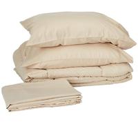 Sweet Home Collection Ultra Soft Down Alternative Set & Luxurious Bed Sheets, Microfiber, Beige, Twin XL