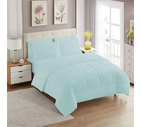 Sweet Home Collection Ultra Soft Down Alternative Set & Luxurious Bed Sheets, Polyester, Aqua, Twin XL