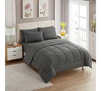 Sweet Home Collection Ultra Soft Down Alternative Set & Luxurious Bed Sheets, Polyester, Gray, Full
