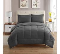 Sweet Home Collection Ultra Soft Down Alternative Set & Luxurious Bed Sheets, Polyester, Gray, Queen