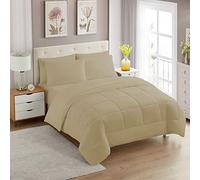 Sweet Home Collection Ultra Soft Down Alternative Set & Luxurious Bed Sheets, Polyester, Taupe, Twin
