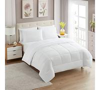 Sweet Home Collection Ultra Soft Down Alternative Set & Luxurious Bed Sheets, Polyester, White, Queen