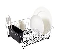 Sweet Home Collection Utensil Holder Simple Easy to Use Fits in Most Sinks, Metal, Plasic, Black, 12" x 14.5" x 5"