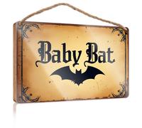 Sweet Home Mat Baby Bat Sign Bar Decor for Home Pool Decor(15X28CM)