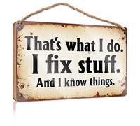 Sweet Home Mat That's What I Do. I Fix Stuff. and I Know Things. Bar Decor for Home Pool Decor(20X30CM)