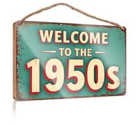 Sweet Home Mat Welcome to The 1950s. Bar Decor for Home Pool Decor(15X28CM)