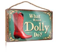 Sweet Home Mat What Would Dolly Do? Bar Decor for Home Pool Decor(15X28CM)