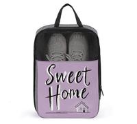 Sweet Home on Purple Shoe Bag for Travel Daily Use Anti-dust Storage Carrier Golf Shoe Pouch