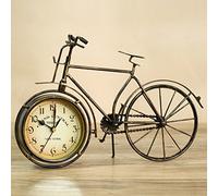 SWEET HOME Rustic Bronze Copper Large Bicycle Clock Decorative Bike Table Clock