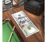 Sweet Home Stores $100 Dollar Bill Runner Rug, 22" X 53", Multicolor