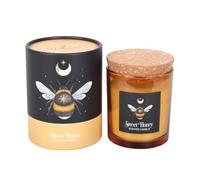 Sweet Honey Scented Candle | Mystical Bee Forest Design | Vegan Paraffin Wax Candle | Cork Lid Gift Tube | 25 Hour Burn Time