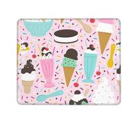 Sweet Ice Cream Enhanced Control Mouse Pad with Lock Stitch Edge Large Thick Non-Slip Desk Mat for Office Task