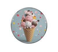 Sweet Ice Cream Fridge Magnets for Home, Personalized Round Refrigerator Magnets for Kitchen, Multifunctional Magnetic Stickers for Locker Decorations, Office