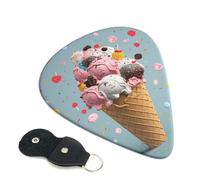 Sweet Ice Cream Guitar Plectrums, 6 Guitar Plectrums, Double Sided Printing, For Acoustic Guitar, Bass, Ukulele, Electric Guitar (0.46 Mm 0.71 Mm 0.96 Mm)