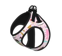 Sweet Ice Cream Print Harness Leash Set For Cats And Dogs, Reflective Adjustable, Soft Breathable Mesh Vest With Escape-Proof Lead, For Small Pets And Kitten Puppies