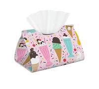 Sweet Ice Cream Print Oblong Tissue Box Cover Holder For Living Room Kitchen Home Daily Decor Accessory