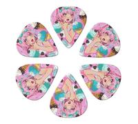 Sweet Ice Cream Printed Guitar Picks -6 Pcs Guitar Picks Plectrum,Guitar Accessories,Electric Guitar Pick, Bass & Ukulele 0.71mm