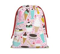 Sweet Ice Cream Ultra Soft Velvet Gift Bag, Comfortable To The Touch, Reusable