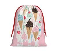 Sweet Ice Cream Ultra Soft Velvet Gift Bag, Comfortable To The Touch, Reusable