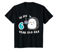 Sweet In My 6 Year Old Era Birthday Fun Cute Penguin Cake T-Shirt