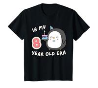 Sweet In My 8 Year Old Era Birthday Fun Cute Penguin Cake T-Shirt
