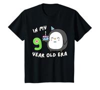 Sweet In My 9 Year Old Era Birthday Fun Cute Penguin Cake T-Shirt