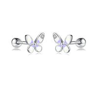 Sweet Insect Butterfly Screw Stud Earrings For Women Wedding Fine Jewelry