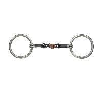 Sweet Iron Copper Roller Snaffle - Horse Bridle Bits - Shires - Size: 5.5 inch