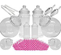 Sweet Jar Kit - 8 Mixed Jars Pink Polka Dot Bags