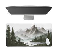 Sweet Jojo Designs Large Mouse Pad (Woodland Forest) Desk Mat for Keyboard and Mouse Pads, Gaming Mousepad, Office Desk Accessories for Women & Men (Hunter Green, Nature Themed, Watercolor Pine Tree)