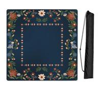 Sweet Jojo Designs Mahjong Mat for Table (Folk Rust Orange) Ships Rolled, Non-Slip Rubber Mahjong Mats for Mah Jongg Sets, Mahjongg Accessories and Travel Bag (Blue, Scandinavian, Traditional Florals)