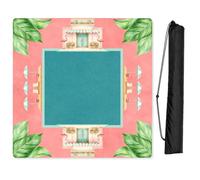 Sweet Jojo Designs Mahjong Mat for Table (Royal Palm Green) Ships Rolled, Non-Slip Rubber Mahjong Mats for Mah Jongg Sets, Mahjongg Accessories & Travel Bag (Pink & Blue, Tropical, Cheerful, Vintage)
