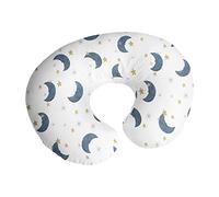 Sweet Jojo Designs Moon and Star Nursing Breastfeeding Pillow Cover Case for Newborn Infant Bottle or Breast Feeding Pillow NOT Included - Navy Blue and Gold Watercolor Celestial Sky Gender Neutral