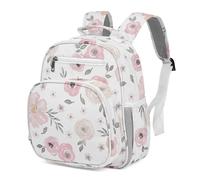 Sweet Jojo Designs Toddler Backpack for Girls, Kids Mini Backpacks for School, Pink and Grey Watercolor, 12 in. x 9.5 in. x 4 in., Modern
