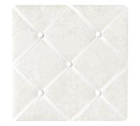 Sweet Jojo Designs White Fabric Memory Memo Photo Bulletin Board - Solid Crinkle Crushed Velvet Luxurious Elegant Princess Boho Shabby Chic Luxury Glam High End Boutique Ruffle for Lace Collection