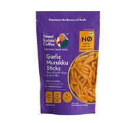 Sweet Karam Coffee Garlic Murukku - 180grams (Pack of 3) | No Palm Oil & Preservatives | Authentic South Indian Chakli | Crispy & Fresh Tea-Time Namkeen | Festive Snack | Homemade Recipe |