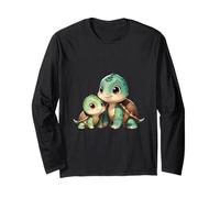 Sweet Kawaii Turtle Parent Child Bond Long Sleeve T-Shirt