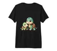 Sweet Kawaii Turtle Parent Child Bond Premium T-Shirt