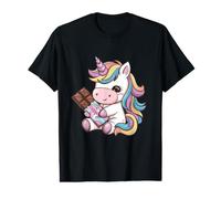Sweet Kawaii Unicorn with Chocolate Value Graphic T-Shirt