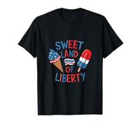 Sweet Land Of Liberty Ice Cream 4th of July T-Shirt