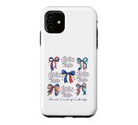 Sweet Land of Liberty Patriotic Bows Fireworks Case for iPhone 11