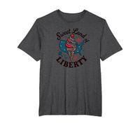 Sweet Land of Liberty T-Shirt, Men's Big and Tall, Dark Heather Grey, 6X Tall