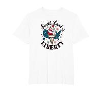 Sweet Land of Liberty T-Shirt, Men's Big and Tall, White, 5X Tall