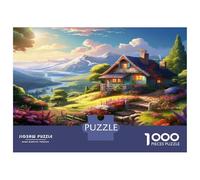 Sweet Landscape 1000 Piece Jigsaw Puzzle with Perfect Snap Fit Favourites Jigsaw Mountain Hut As A Brain Training Puzzle for Wall Decoration And Gifts 52x38cm/1000pcs
