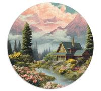 Sweet Landscape 1000 Piece Round Jigsaw Puzzles 100% Recycled Cardboard Educational Games for Adults And Kids 1000pcs (67.5x67.5cm)