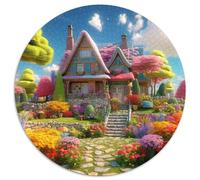Sweet Landscape 1000 Piece Round Puzzle Creative Unique Challenge Games for Adults And Kids 1000pcs (67.5x67.5cm)