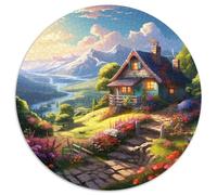 Sweet Landscape 1000 Piece Round Puzzle Jigsaw for Adults And Kids Natural Scenery Geometric Fun Gear Impossible Hard Difficult Challenging 1000pcs (67.5x67.5cm)